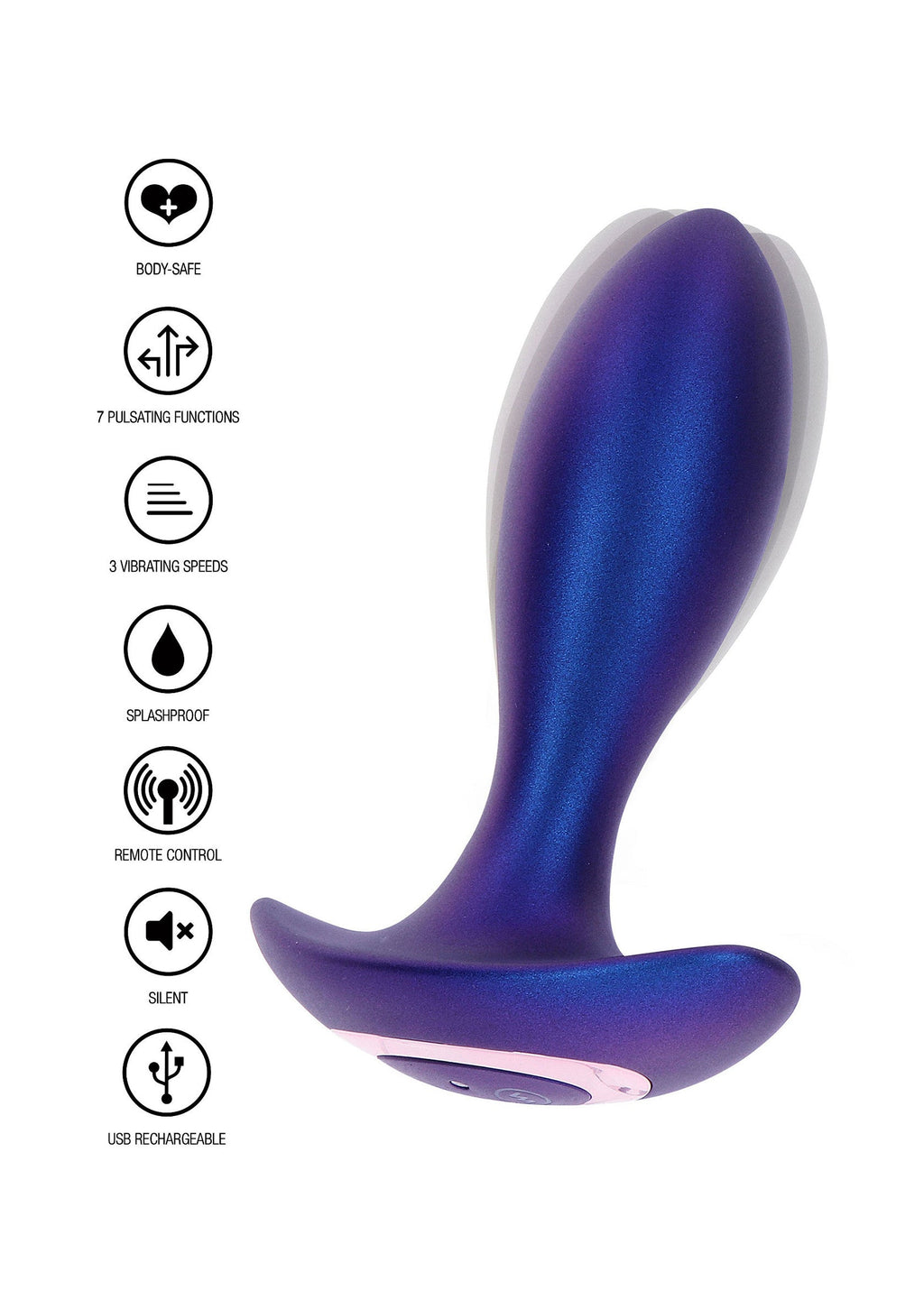 Il plug anale vibrante Brave blu